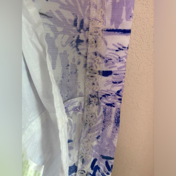 Lilly Pulitzer Mila Pom Pom Trim Shift Dress in Lilac Verben Rock The Dock 14 - Picture 7 of 10